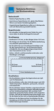 Technisches Merkblatt/Layoutvorgaben für den Flexodruck