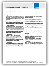 Strukturlack/Glitzerlack Technische Richtlinien