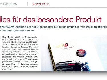 Alles für das besondere Produkt – Aus Bindereport 2014