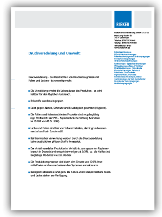 Veredelung und Umwelt