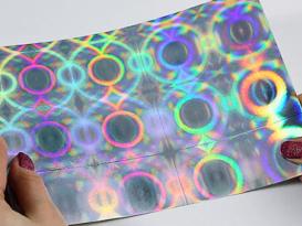 Hologrammfolie 3D metallisierte Folien, Folienkaschierung 